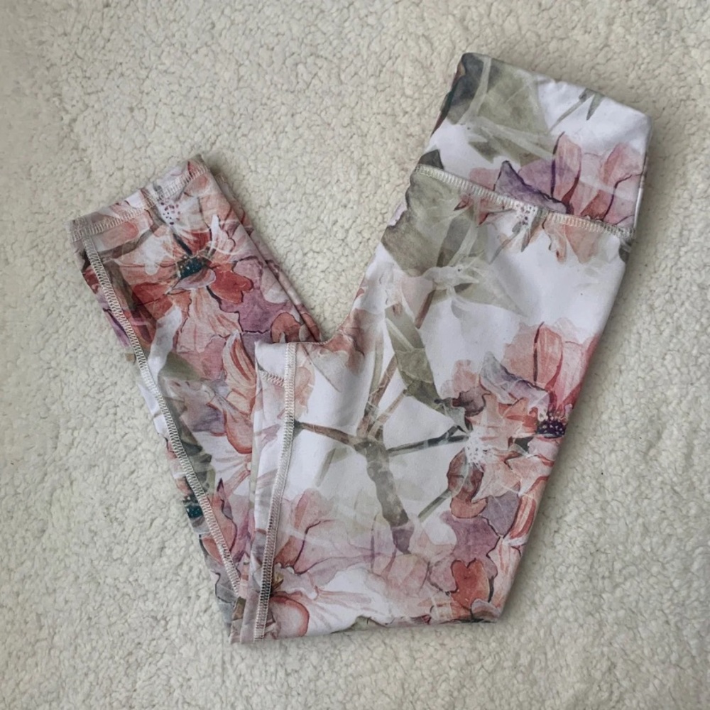 Floral High Waisted Workout Leggings